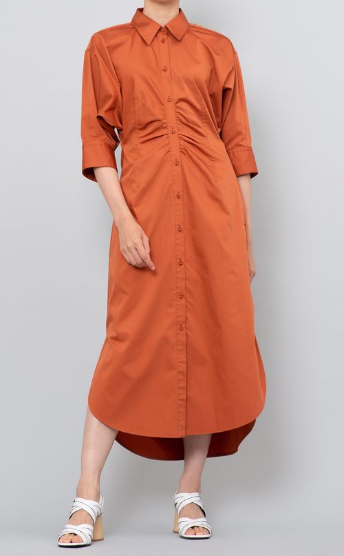 ウエストマークシャツワンピース