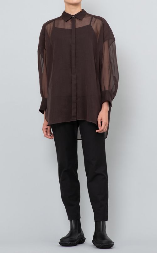 ソフトオーガンジーシアーシャツ