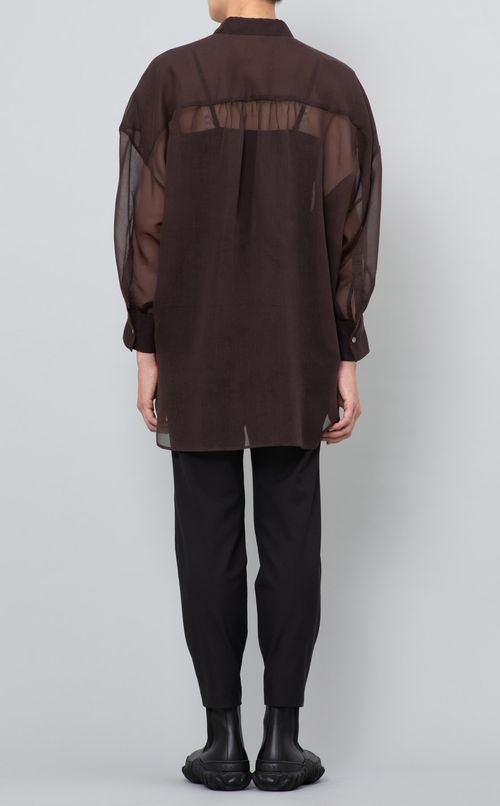 ソフトオーガンジーシアーシャツ