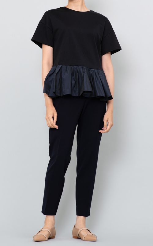 タフタラッフル切替ブラウス