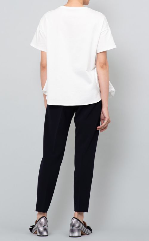 タフタラッフル切替ブラウス