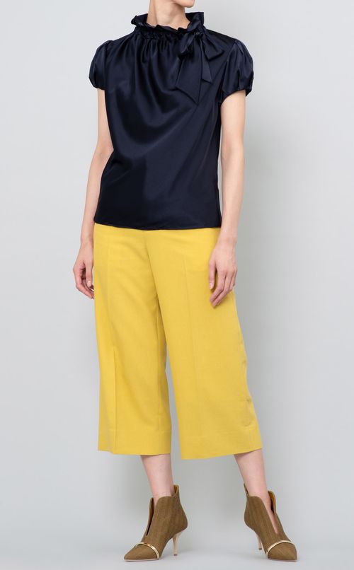 シルクサテンボウタイ付ブラウス