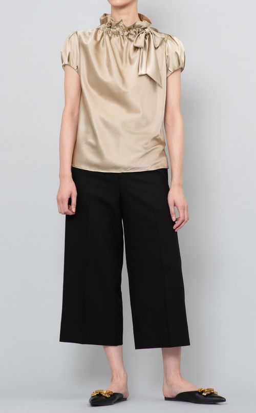 シルクサテンボウタイ付ブラウス