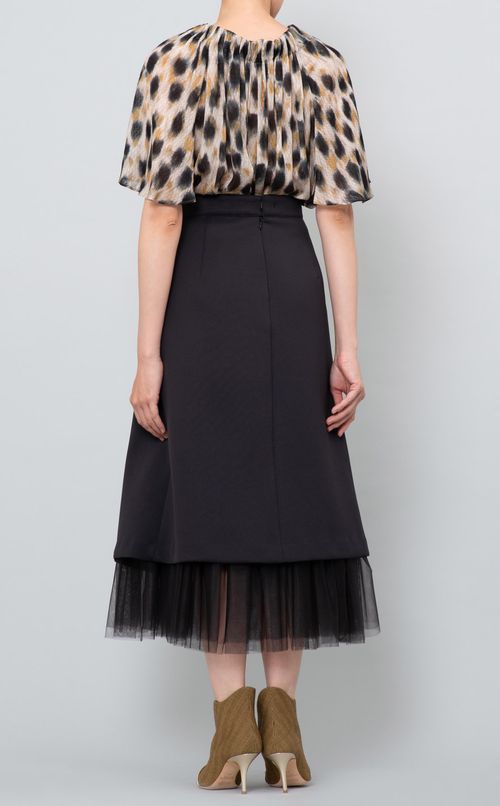 チュールレース付フレアスカート