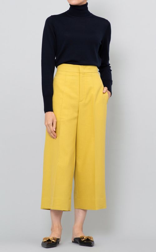 センタープレスワイドパンツ