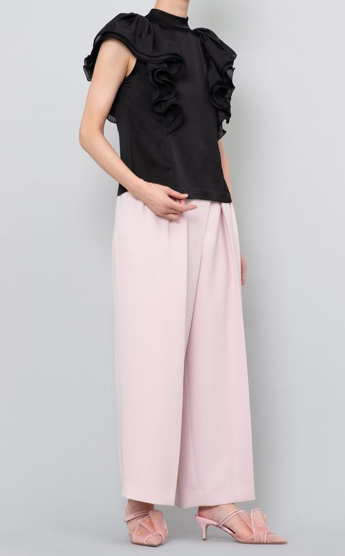 ラッフルスリーブブラウス