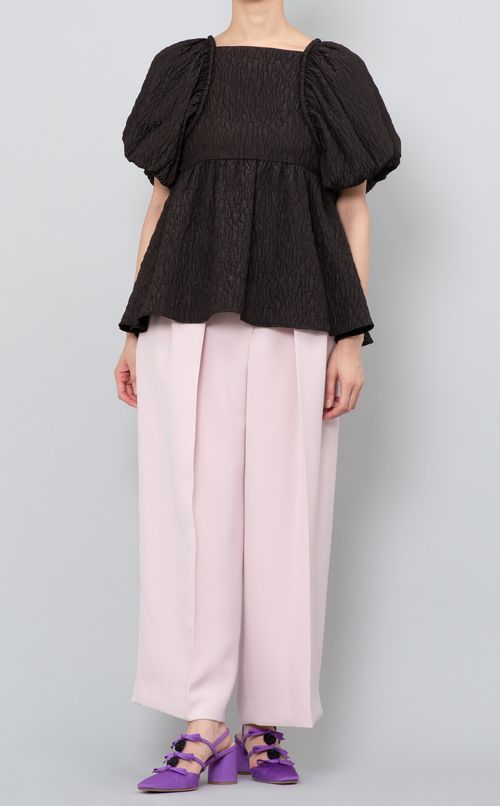 ジャガードチュニックブラウス