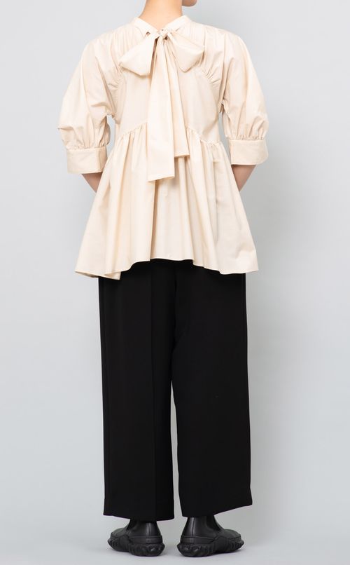 バックリボンロングブラウス