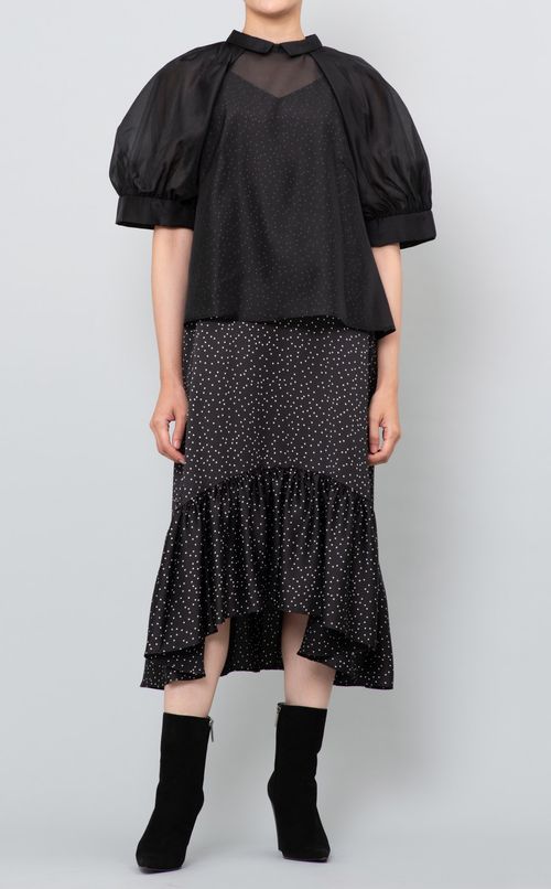 ドットサテンキャミソールワンピース