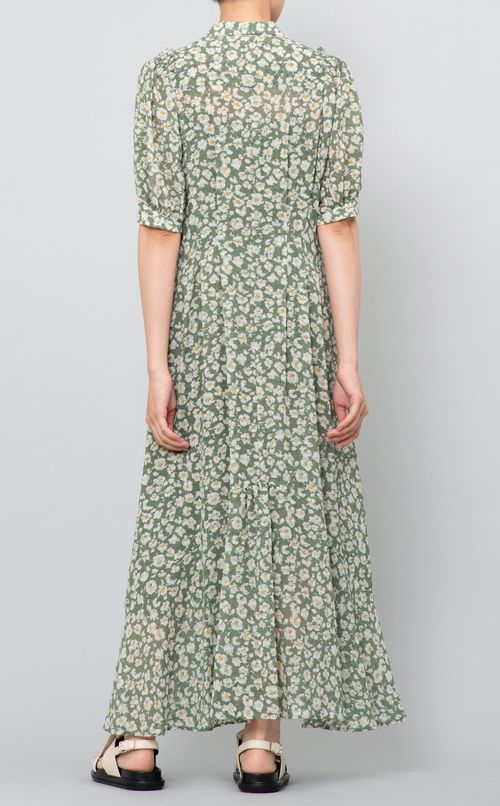 フラワープリントロングワンピース