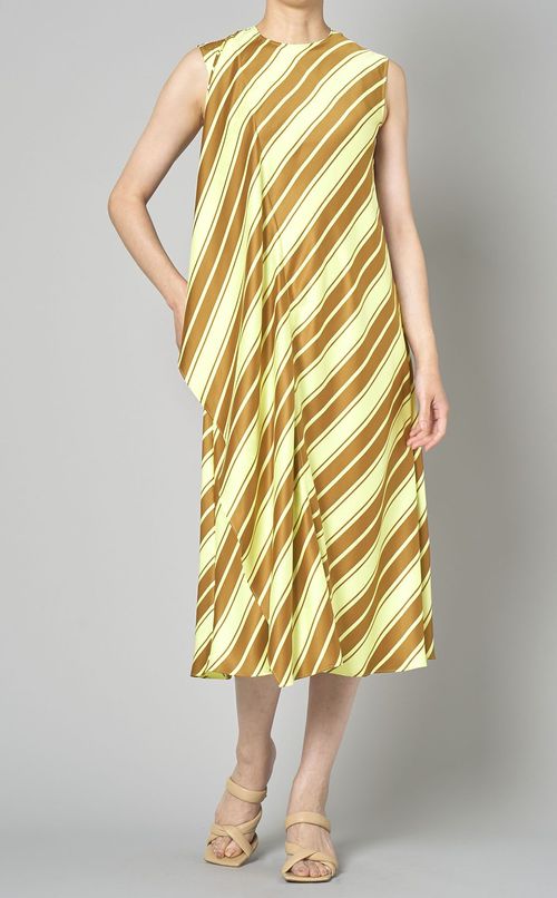 アシンメトリーボーダーワンピース