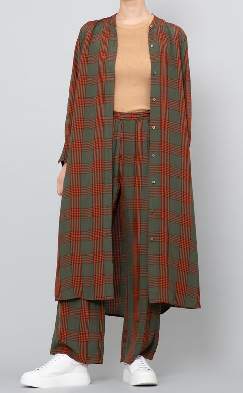 チェックワイドイージーパンツ