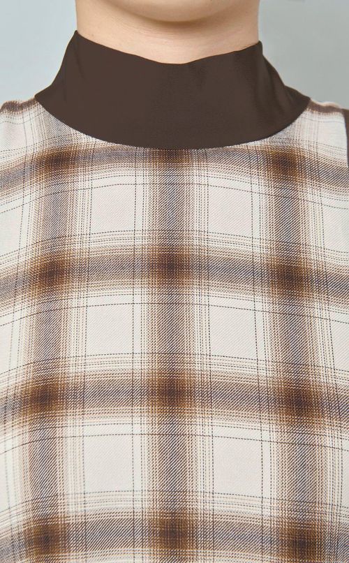 バッグリボンチェックワンピース