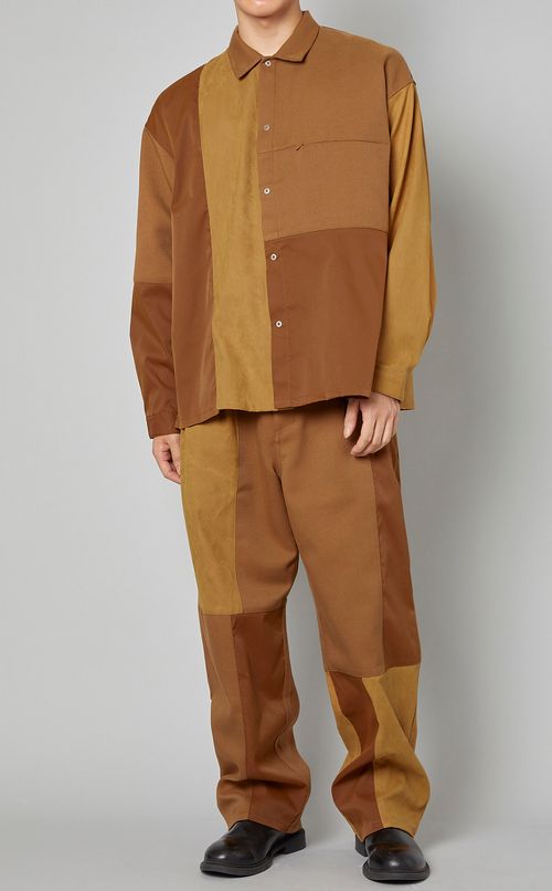 パッチワークシャツジャケット