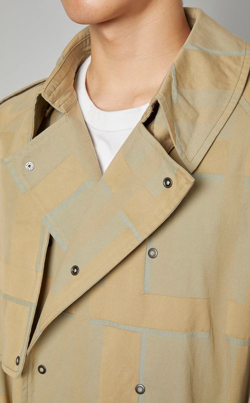 シャドウチェックトレンチコート