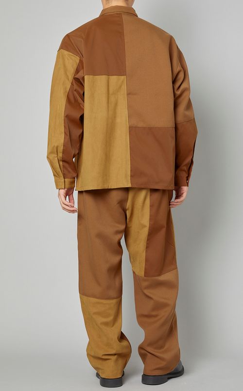 パッチワークシャツジャケット