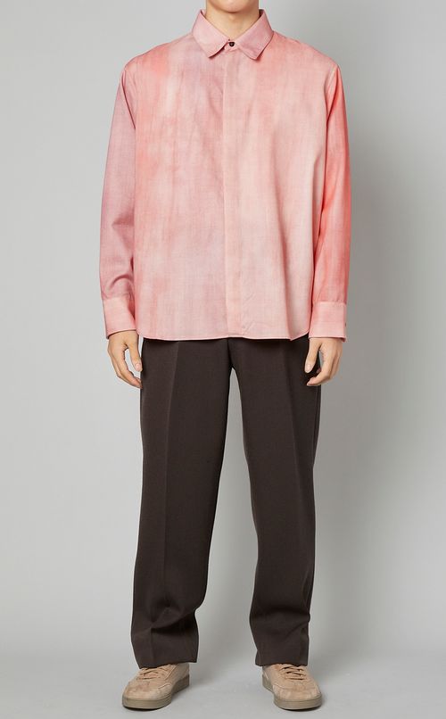 ウールグラデーションシャツ