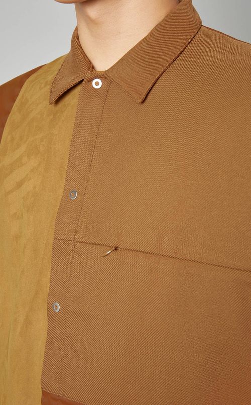 パッチワークシャツジャケット