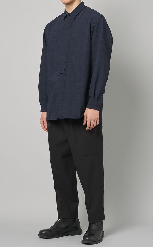 チェックドレスシャツ