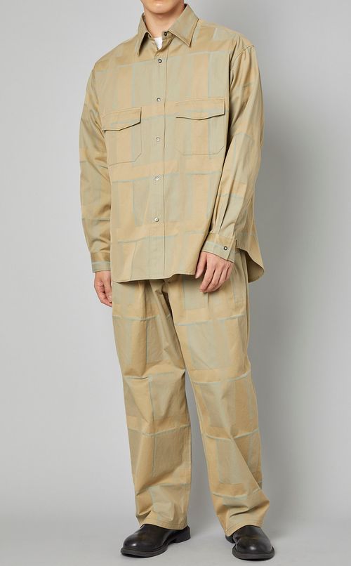 シャドウチェックダブルシャツ