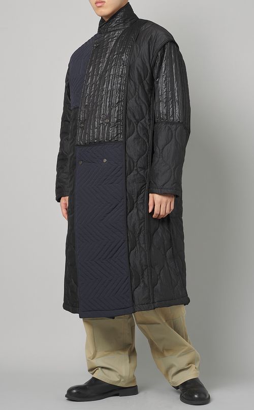 リバーシブルキルティングコート