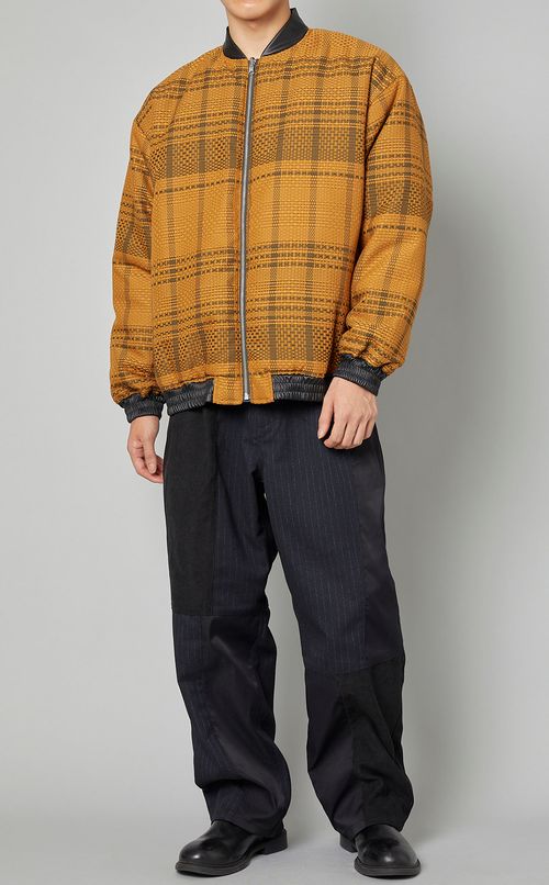 パデッドチェックブルゾン