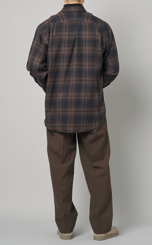 ウールチェックコンフォートシャツ