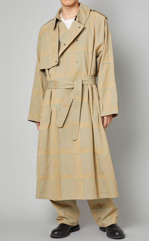 シャドウチェックトレンチコート
