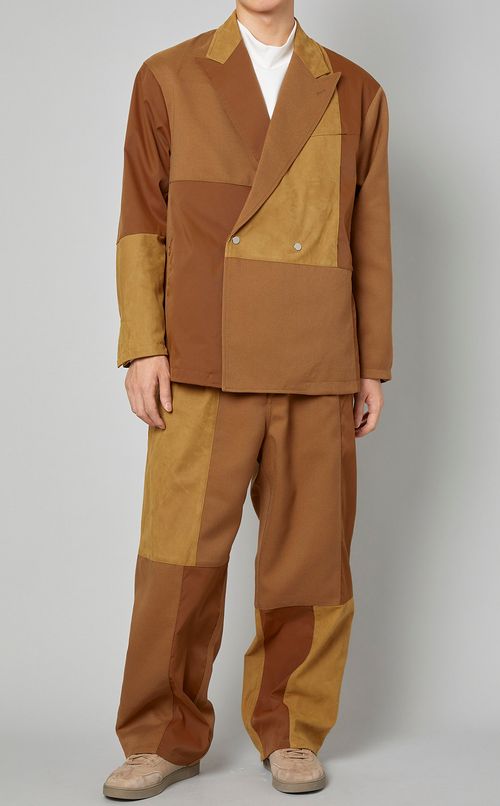 パッチワークダブルジャケット