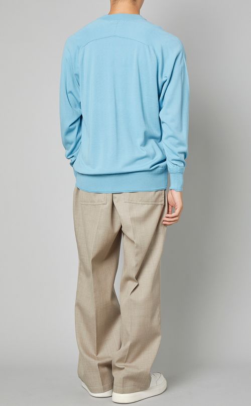 ウーステッドウールプルオーバーニット