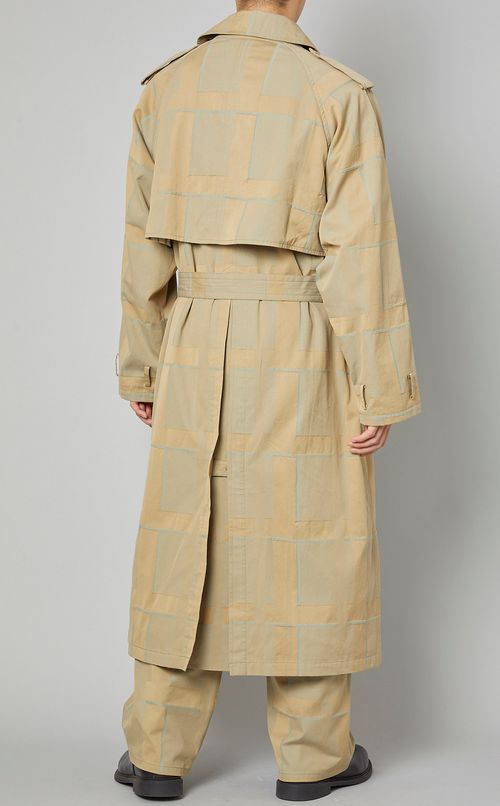 シャドウチェックトレンチコート