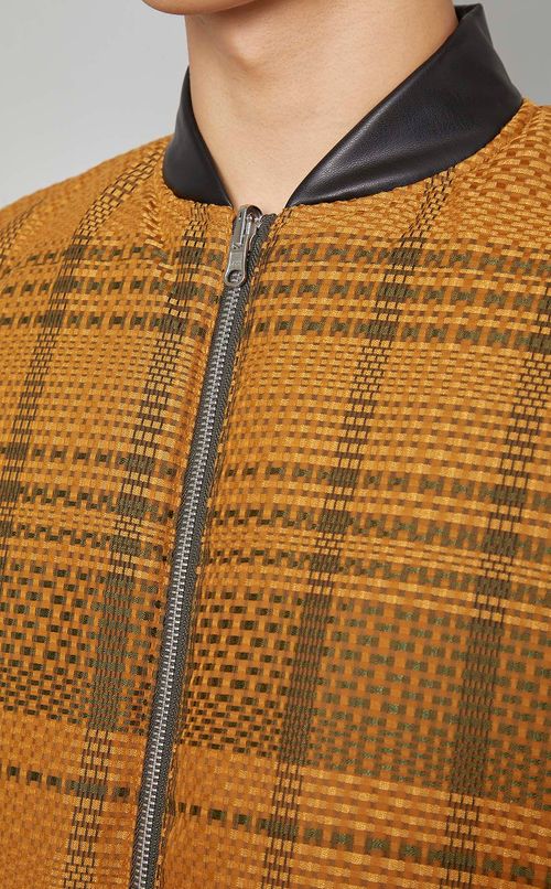 パデッドチェックブルゾン