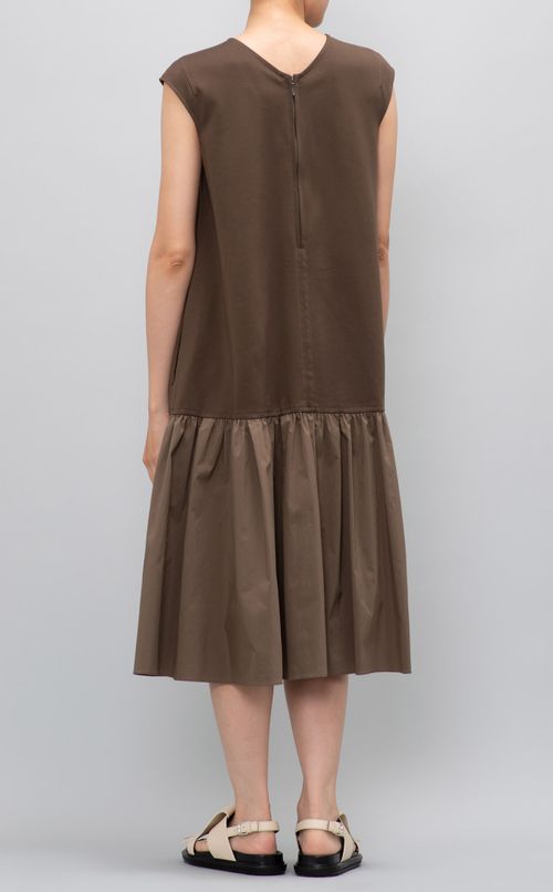 カットソーコンビティアードワンピース