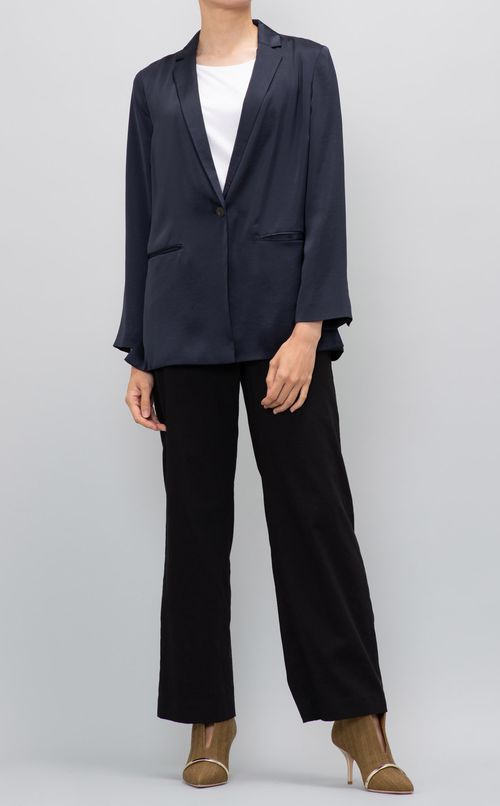 ベルト付サテンテーラードジャケット