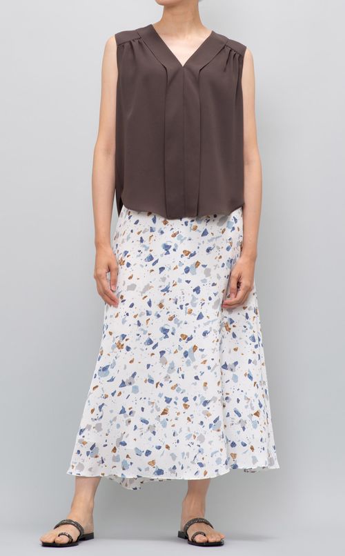 ボリュームフレアロングスカート