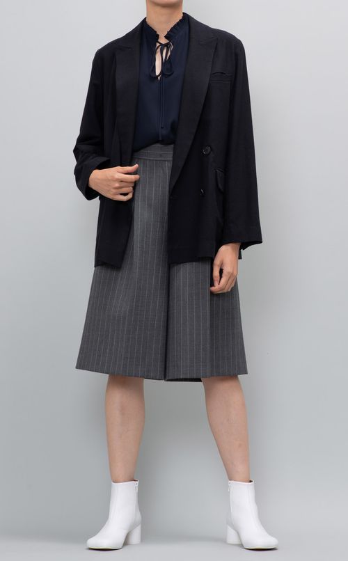 バックサテンリボンブラウス