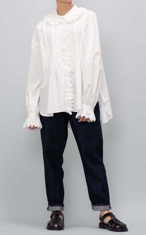 スカラップフリルシャツ