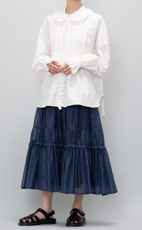 スカラップフリルシャツ