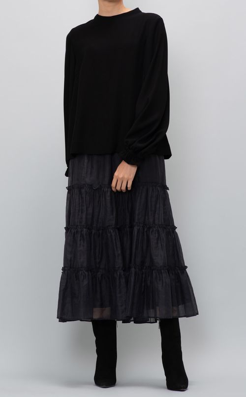 ギャザースリーブTブラウス