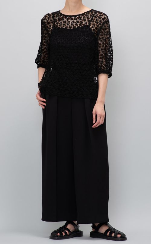 コットンレースブラウス