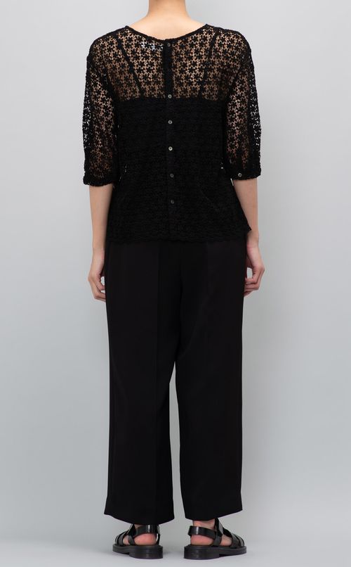 コットンレースブラウス