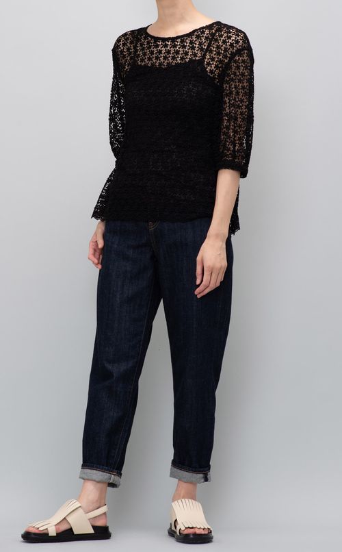 コットンレースブラウス