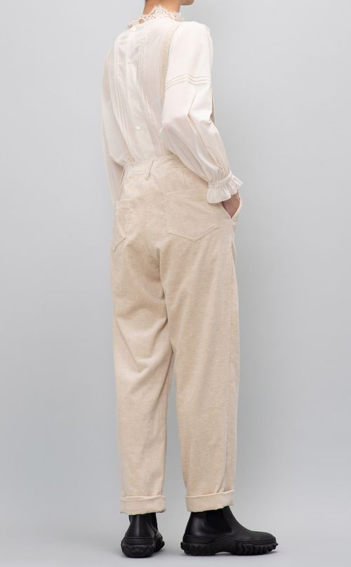 サスペンダーコーデュロイパンツ