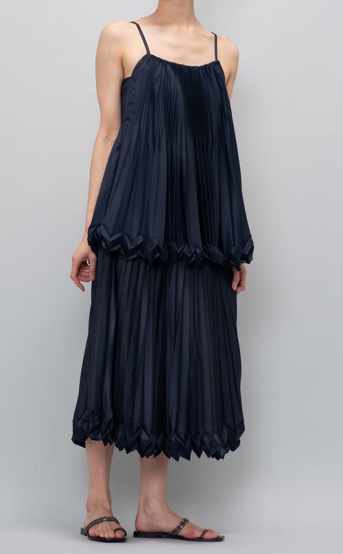 切替プリーツキャミソール