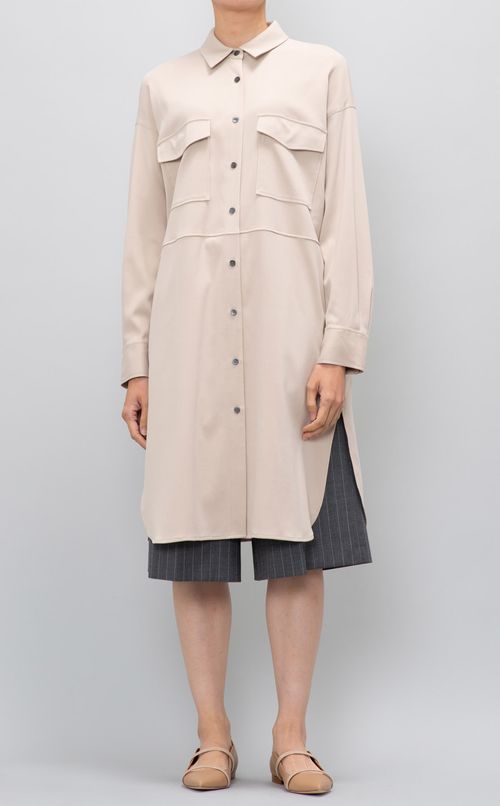 シルクシャツミニワンピース