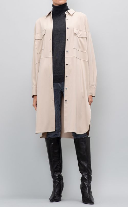 シルクシャツミニワンピース