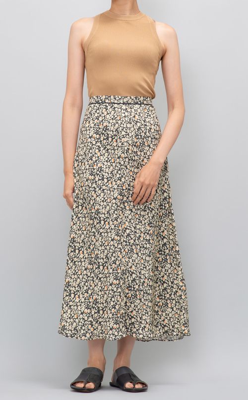 フラワープリントフレアスカート
