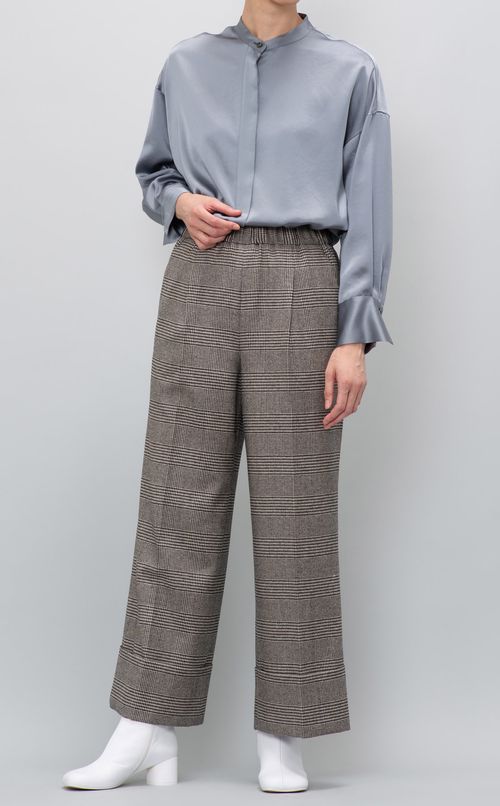 サテンロングスリーブシャツ