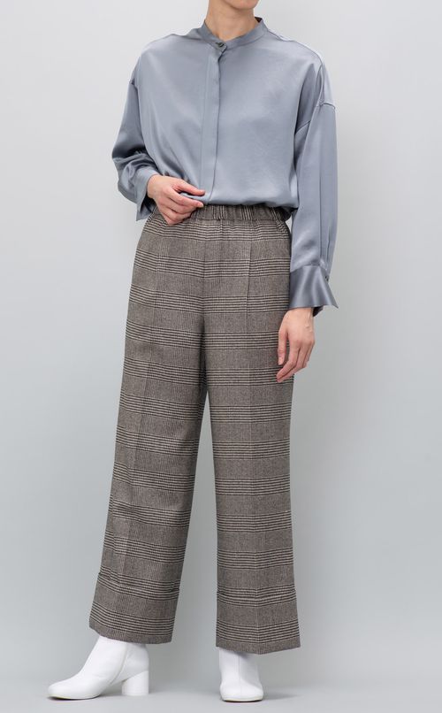 グレンチェックワイドパンツ