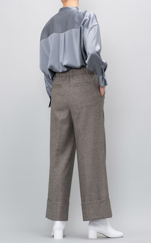 グレンチェックワイドパンツ